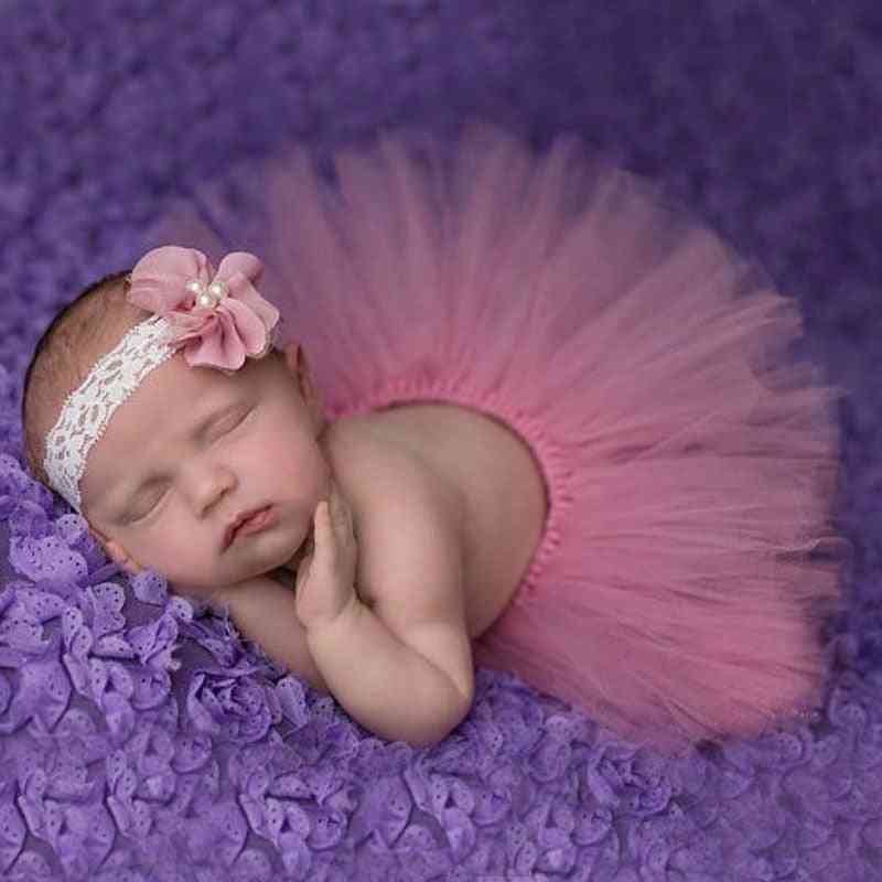 חצאית טוטו תינוק מלא ורך וגימור סרט, טוטו שזה עתה נולד ילדות קטנות אבזרי צילום צילום בגדי נסיכה