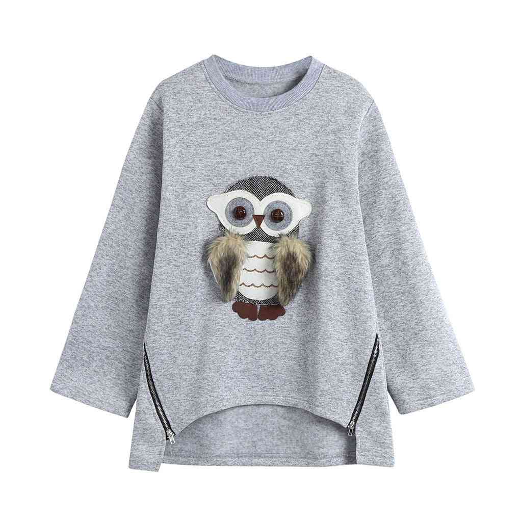Toddler Baby / Long Sleeve Cartoon Owl Print Tops Hoodie Clothes