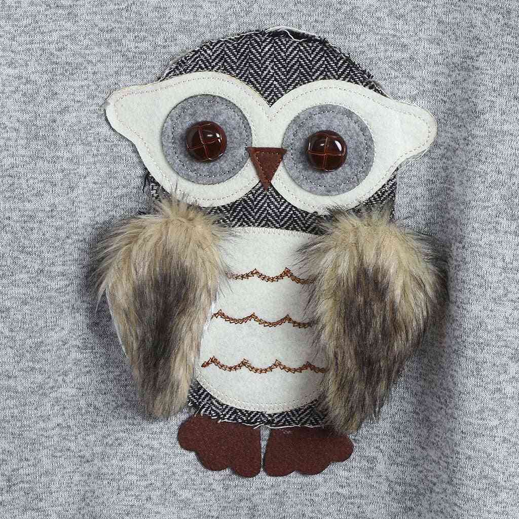 Toddler Baby / Long Sleeve Cartoon Owl Print Tops Hoodie Clothes