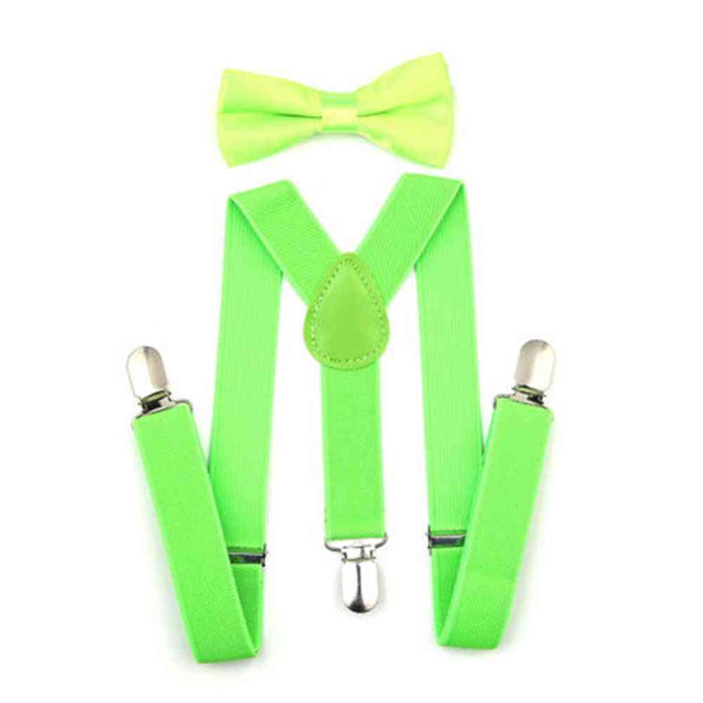 Kids Suspenders With Bowtie Accessories