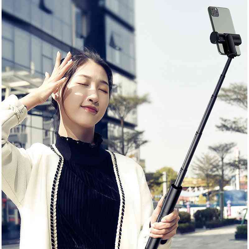 Selfie stick sammenklappeligt stativ stativ - trådløs Bluetooth til smartphones, action kamera -
