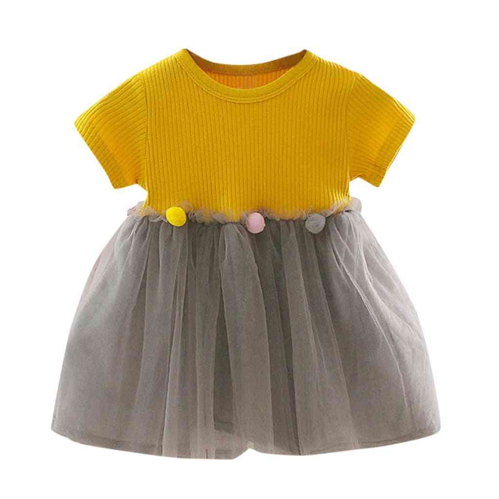 Børn baby piger patchwork tyl afslappet tøj prinsesse kjoler