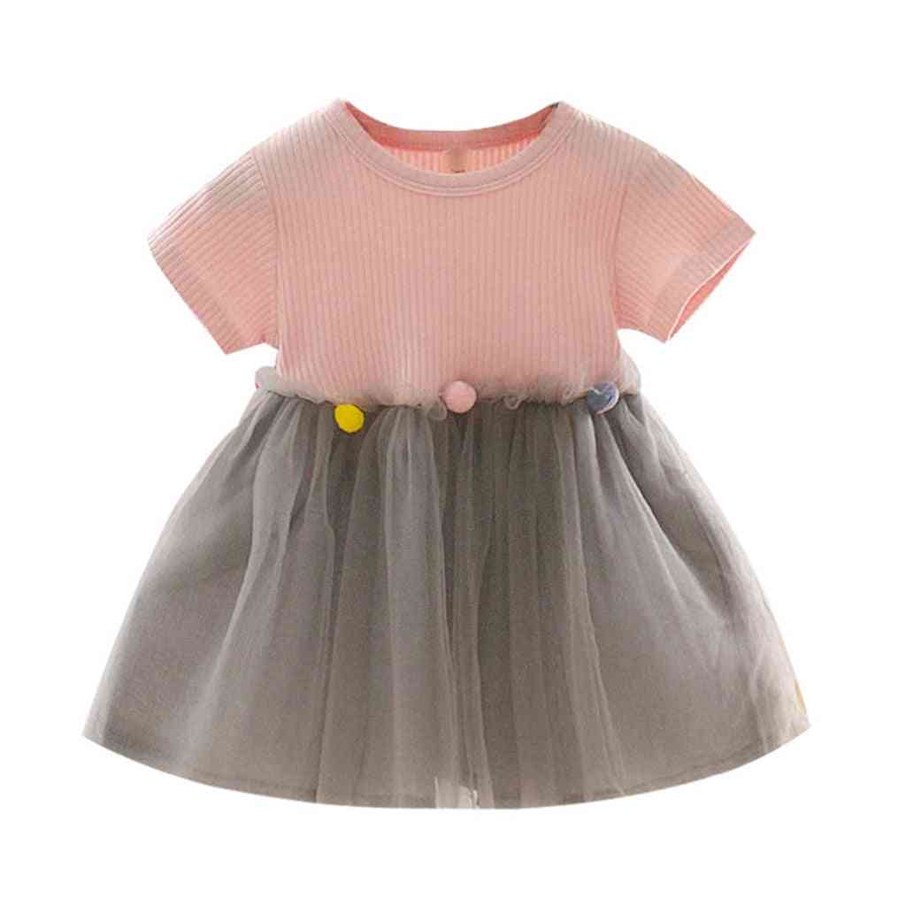 Børn baby piger patchwork tyl afslappet tøj prinsesse kjoler