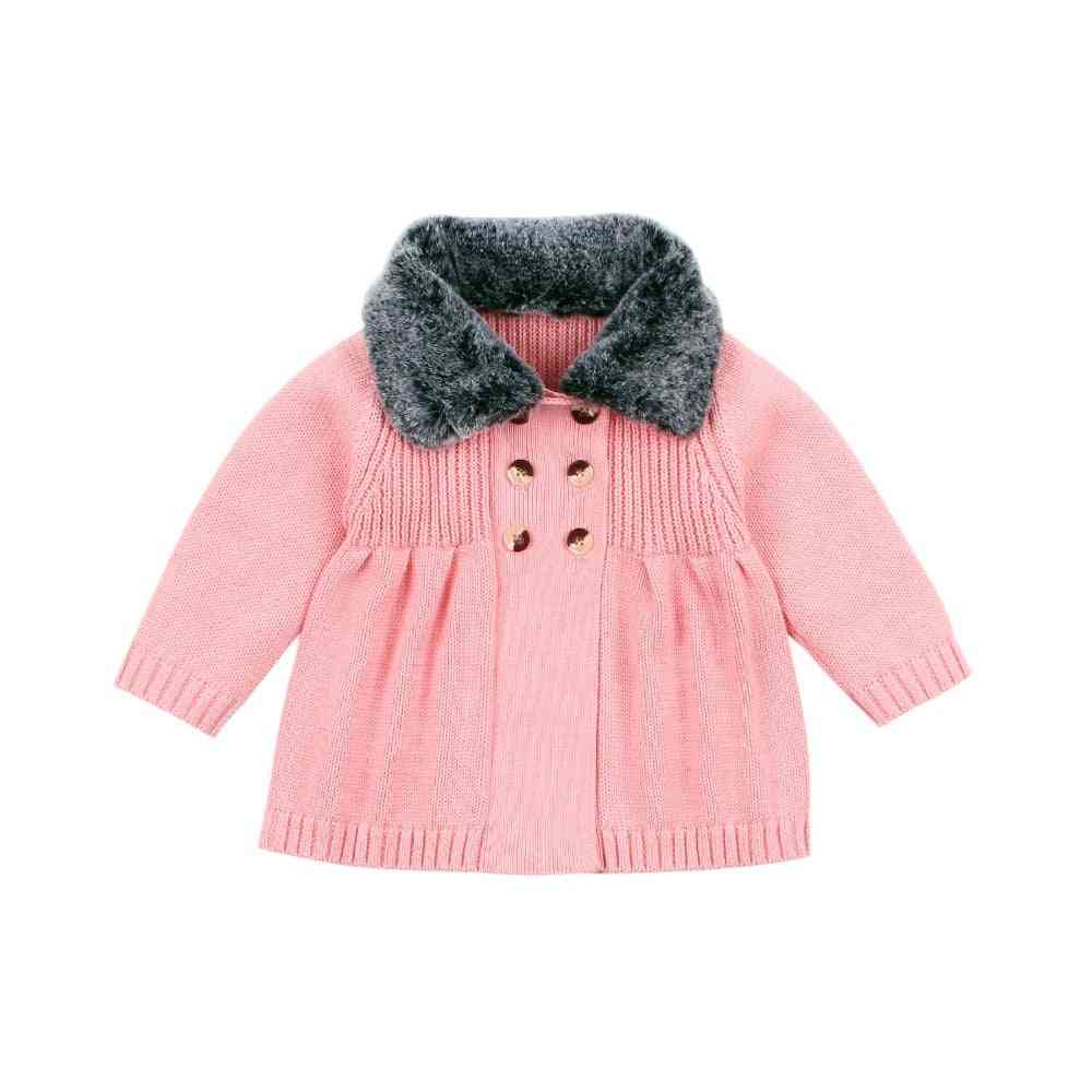 Winter Baby Sweater Tops, Long Sleeve Coat, Warm Autumn Jacket Fleece Outerwear
