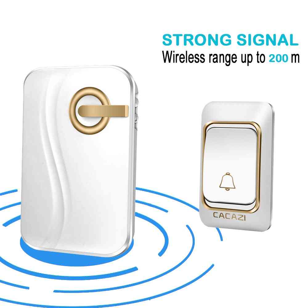 Wireless Doorbell, Dc Battery-operated, Remote Waterproof  Door Bell