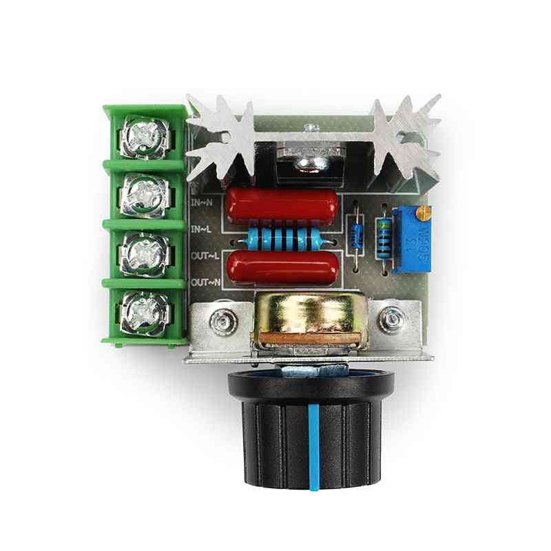 LED-Dimmer 220V Spannungsregler 2000W Scr Elektronischer Thermostat Motordrehzahlregler (220V) -