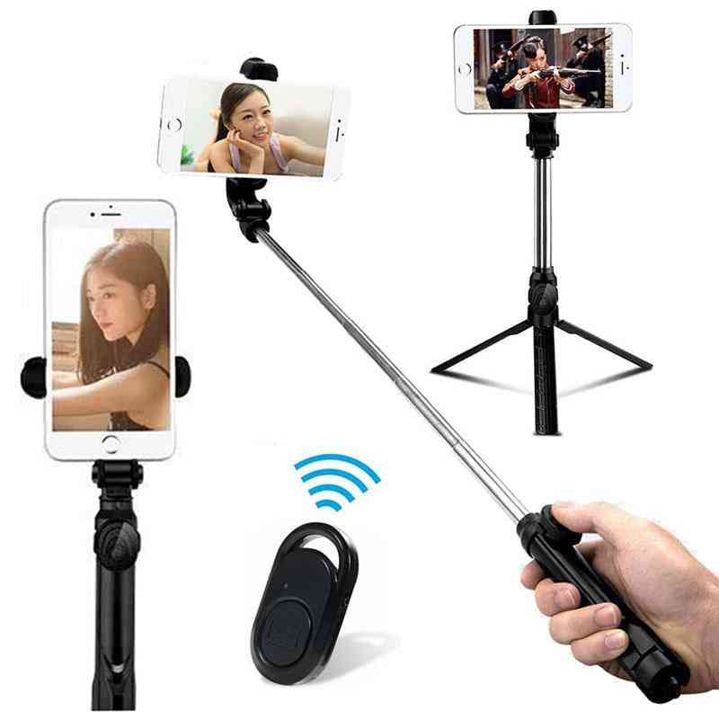 3 In 1 Wireless Extendable And Handheld Bluetooth Selfie Stick With Mini Tripod