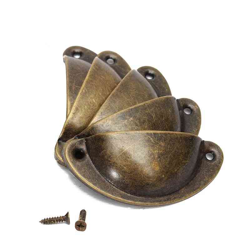 8stk / 50x20mm mini bronze metalhåndtag, trækker skuffeknapper, antik messinghåndtag - sølv