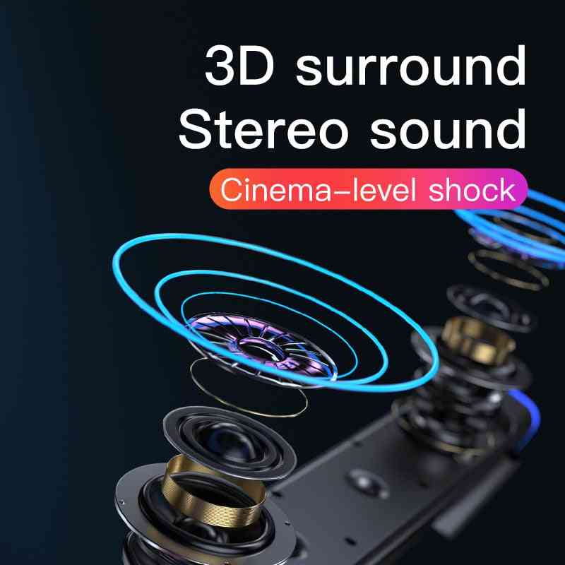3D surround soundbar, Bluetooth 5.0 højttaler, kabelforbundne computerhøjttalere, stereo subwoofer til bærbar computer, pc-teater, tv