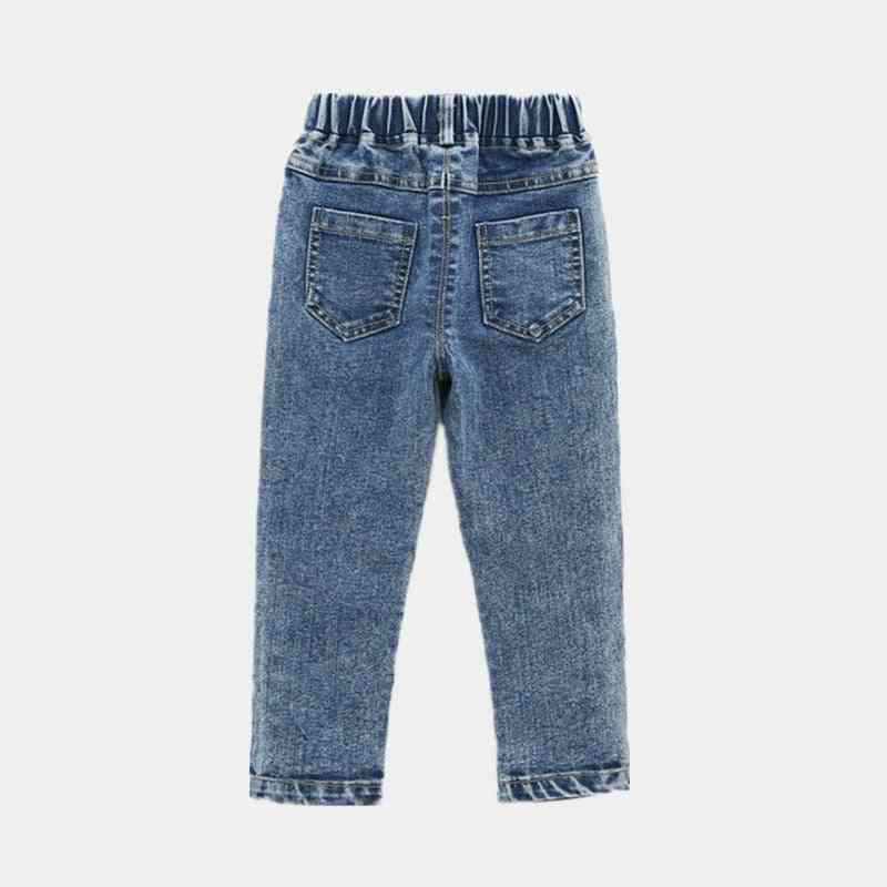 Drenge vinter tykke denim bukser, varme jeans