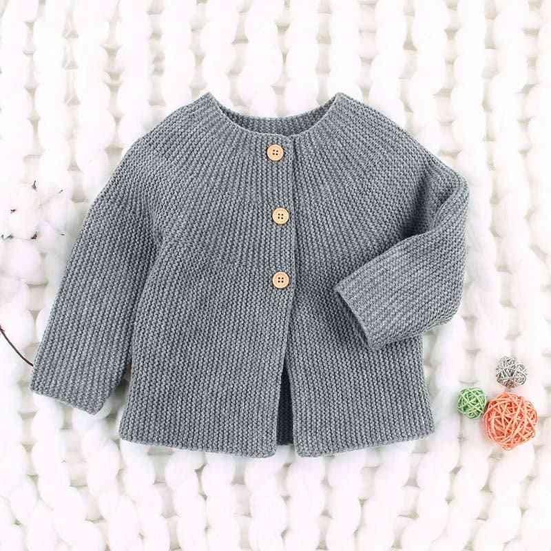 Spring & Autumn Baby Sweater, Cardigans Long Sleeve Newborn Knitted Jackets