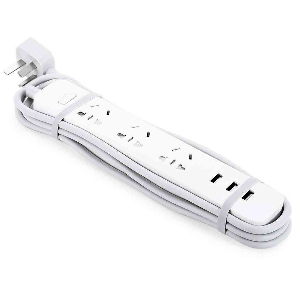 Smart Power Strip, For Fast Charging With 3 Usb -3 Sockets