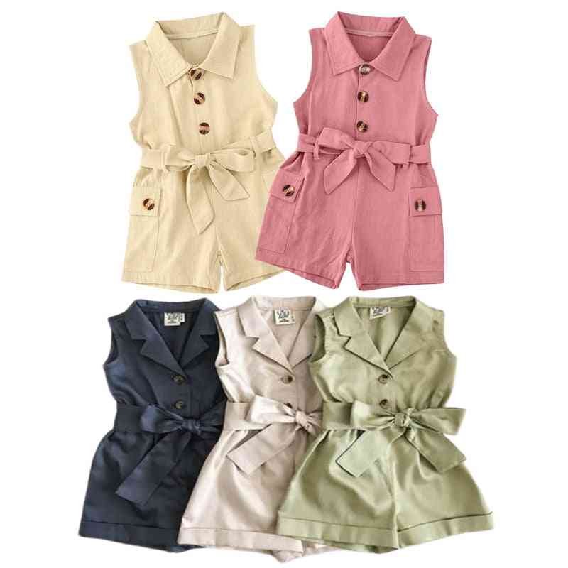 Baby Clothes Turn-down Collar Romper, Jumpsuit