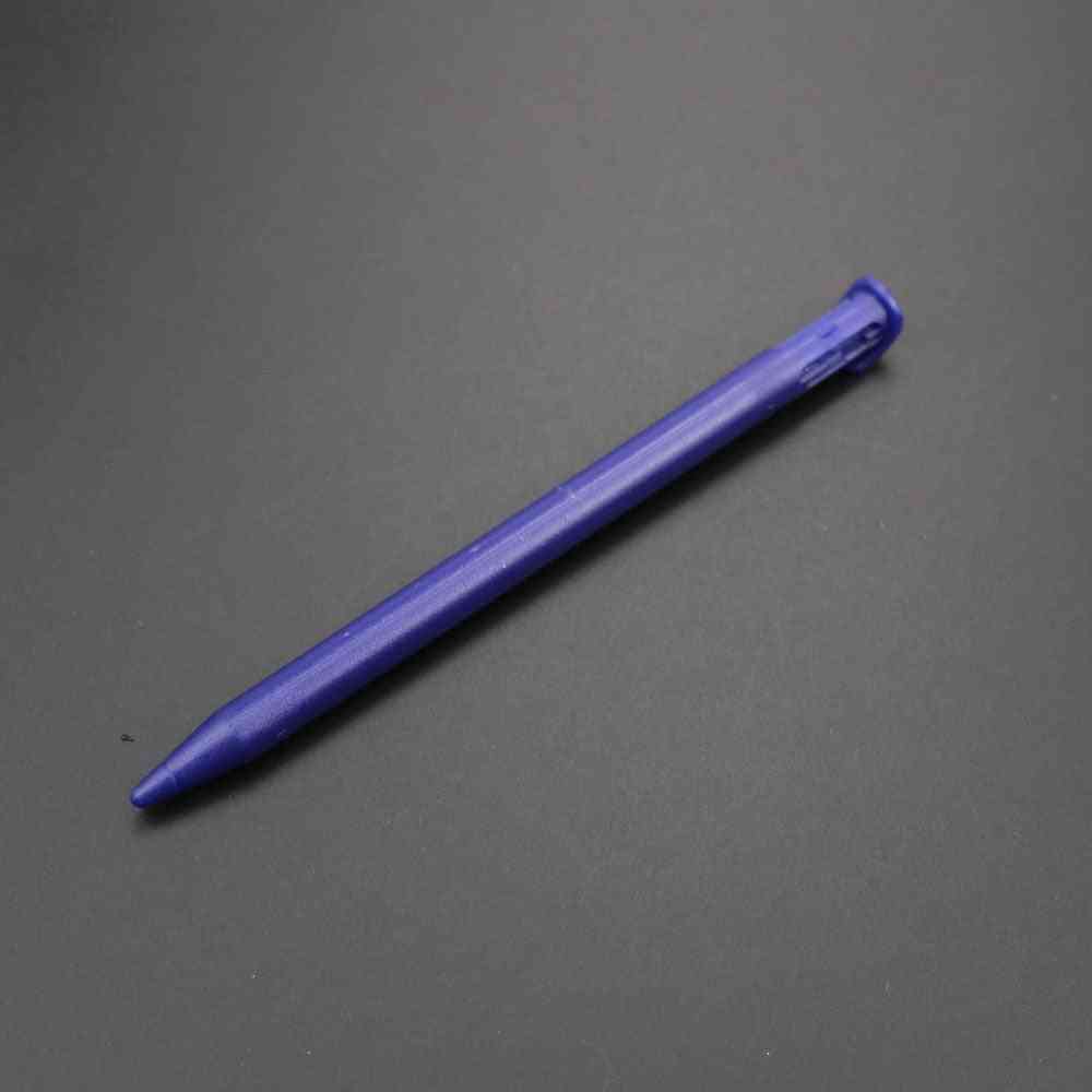 Flerfarvet plast touch-screen pen, stylus, bærbar pen / blyant / touchpen sæt til ny nintend 3ds / xl / ll