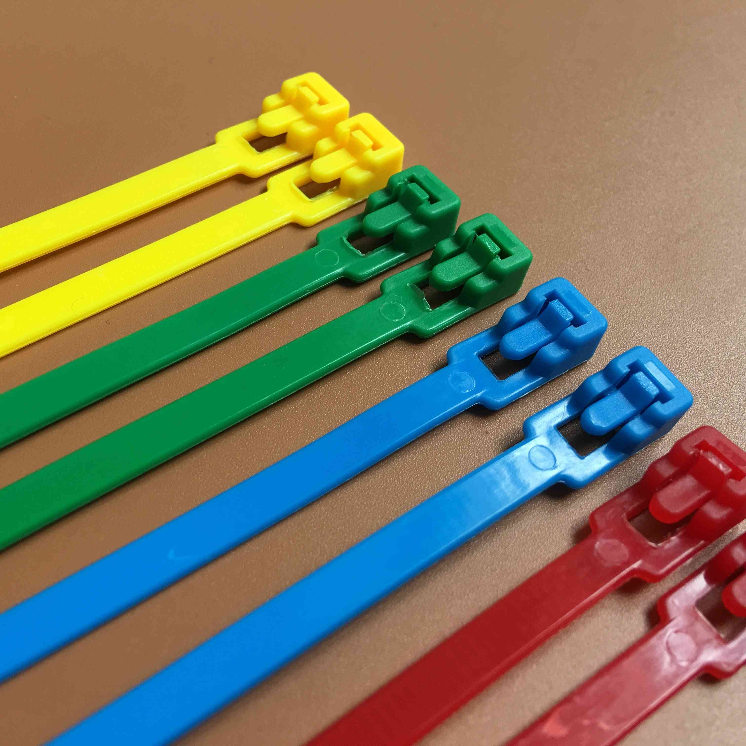 Colored Plastics, Reusable Cable, Loop Wrap Nylon Zip Ties