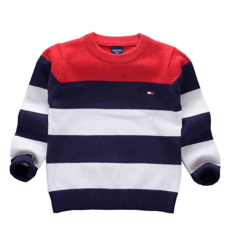 Suéteres listrados, primavera outono para roupas de meninos - multi1 / 3t