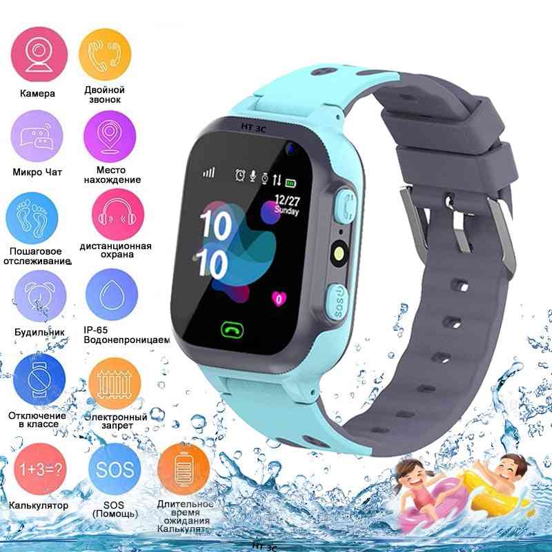 Sos Antil Lost Waterproof Smartwatch, Baby 2g Sim Card Location Tracker Watches