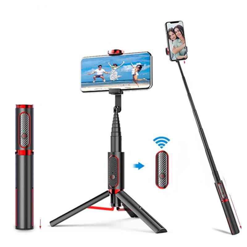 3 i 1 trådløs bluetooth-udvidelig selfie-stick med foldbart stativ og fjernbetjening