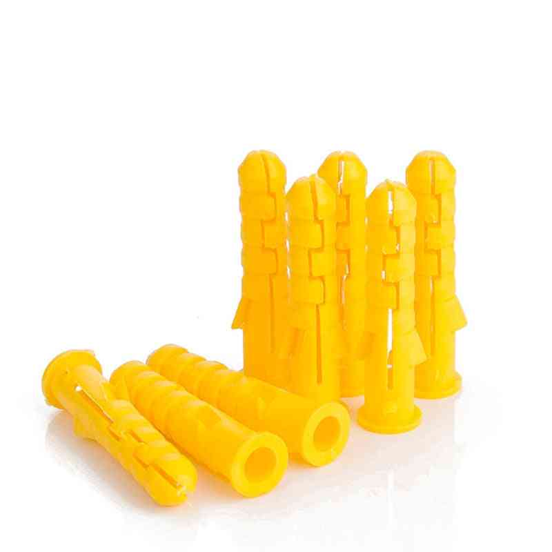 50pcs M6/m8/m10 Ribbed Plastic Anchor, Wall Expansion Pipe