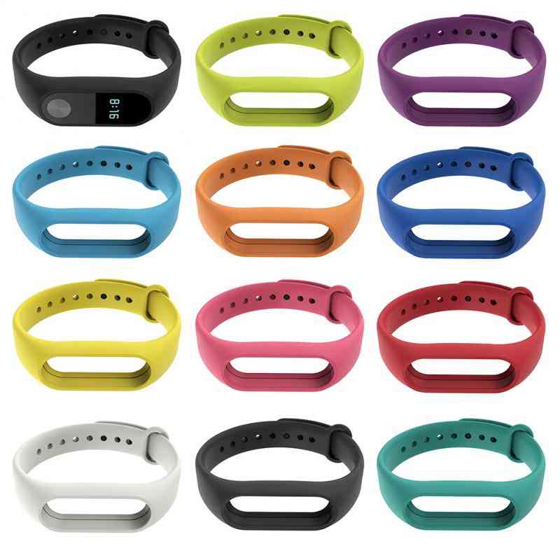 Silicone Watch Strap Compatible With Mi Band