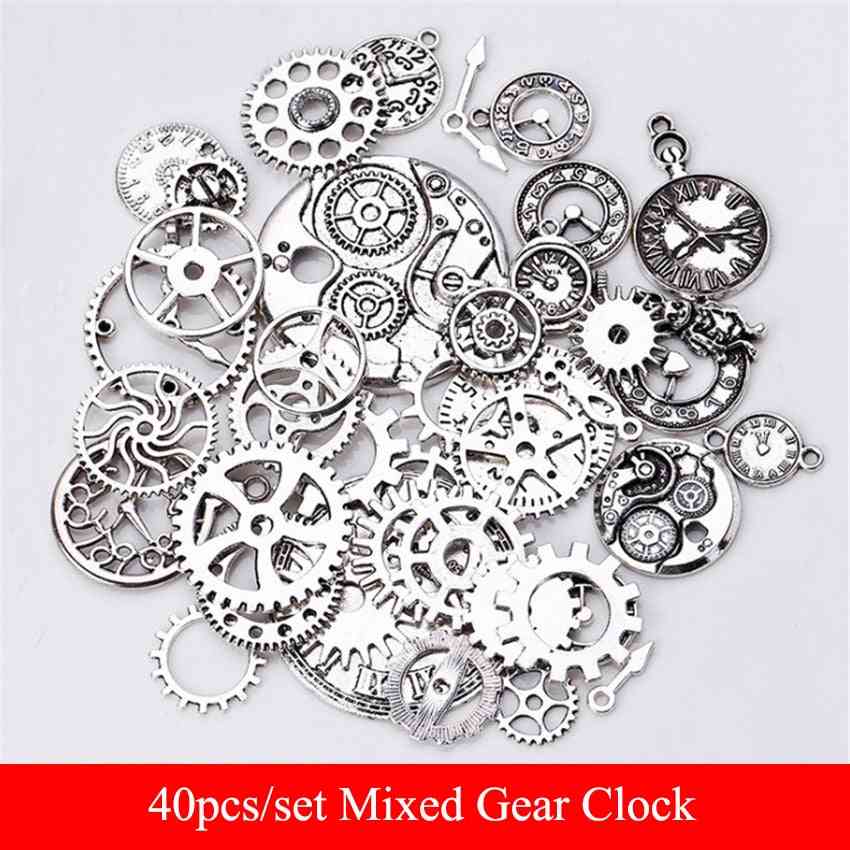 Galvaniseret metal gear kit blandede mekaniske gear ur ur tilbehør til diy håndlavede ur dele -