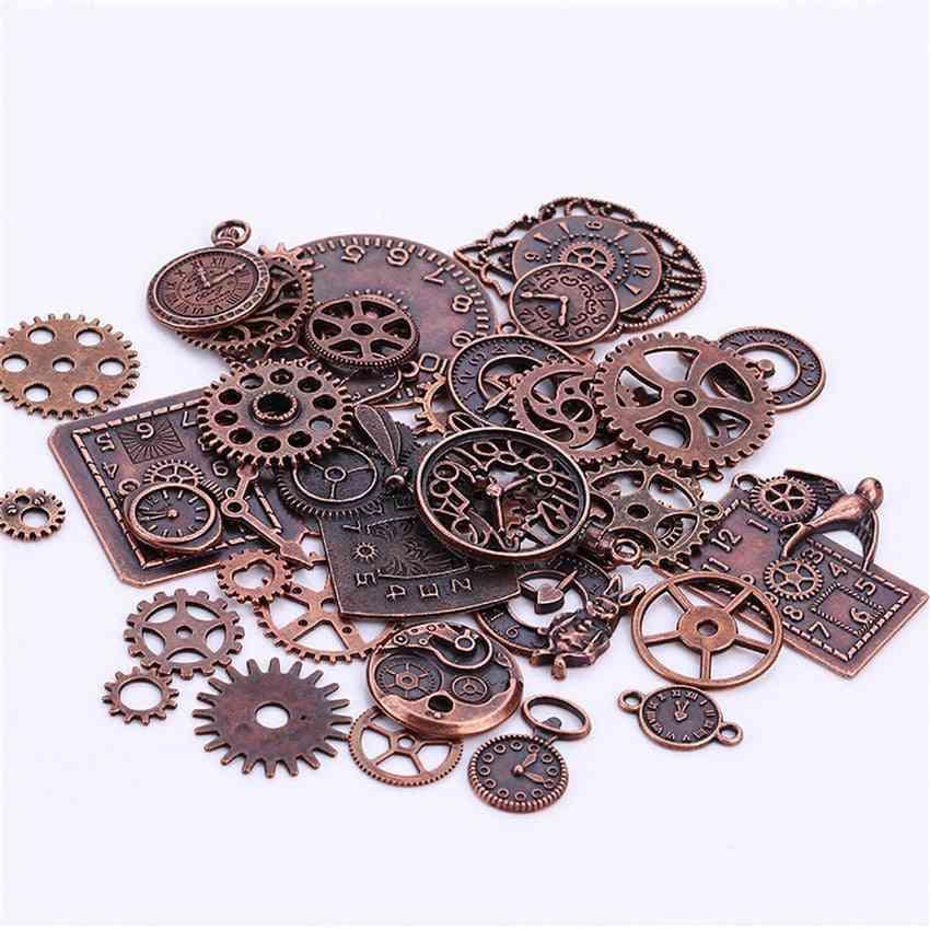 Galvaniserad metallväxelsats blandade mekaniska redskap klockklocktillbehör för diy handgjorda klockdelar -