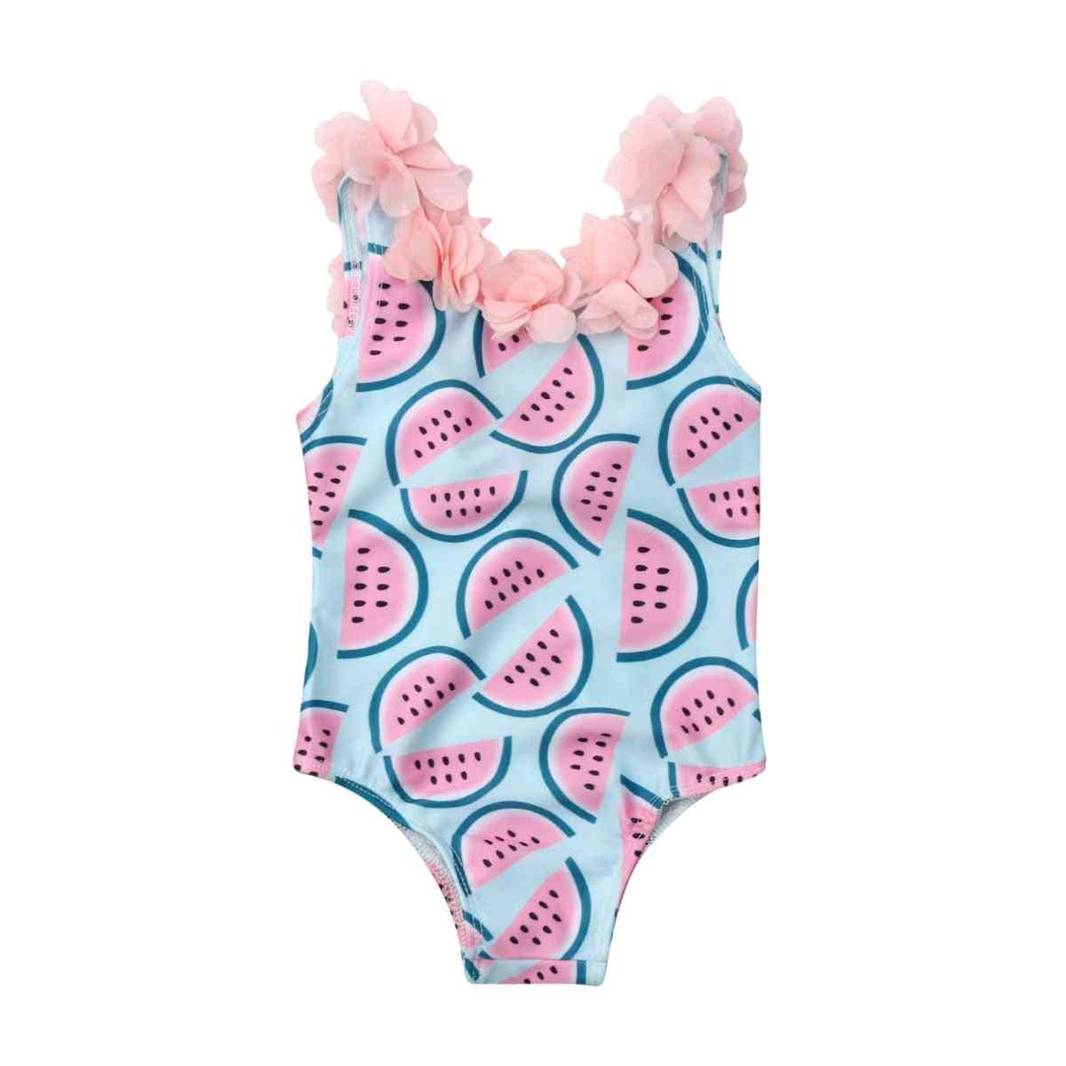 Baby Girl Avocado Bodysuit,  Infant Fruit Swimsuit Swimwear