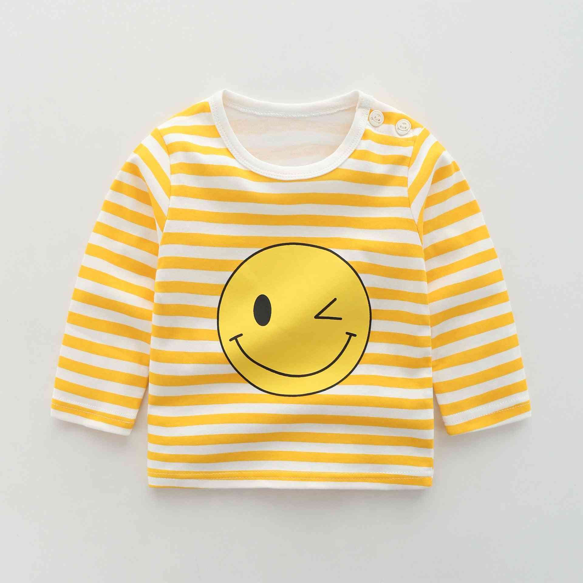 Cute Cartoon Printed, Cotton And Long Sleeve Casual Tops
