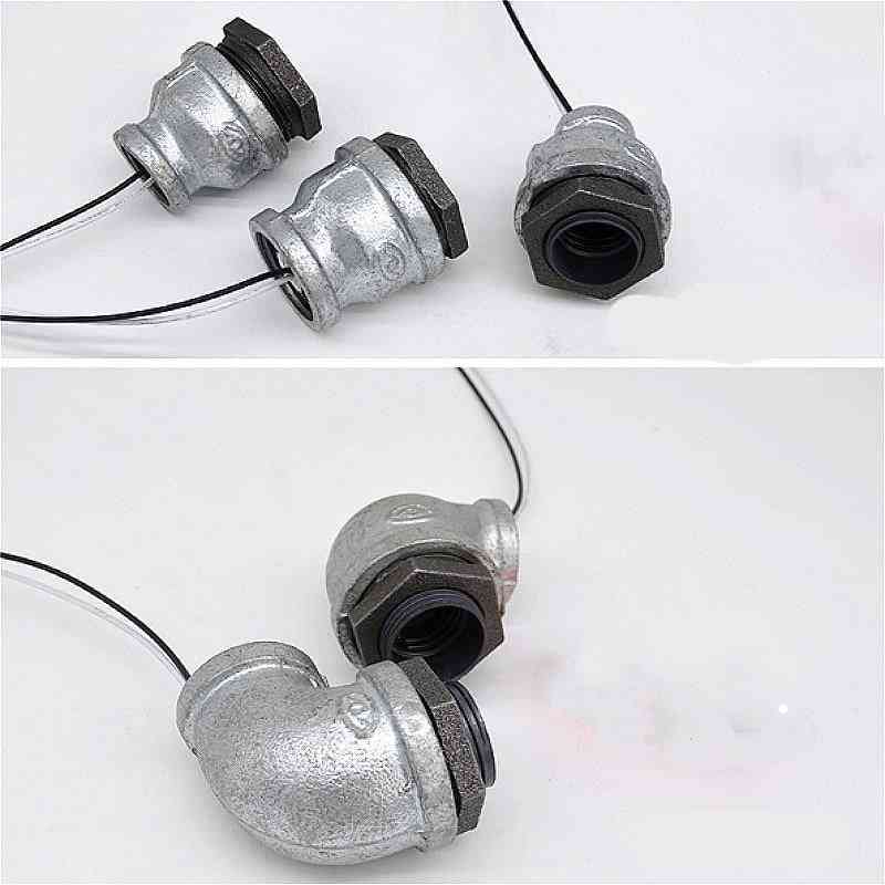 Plastic Galvanized Lamp Holder Screw- Light Bulb Socket Pipe
