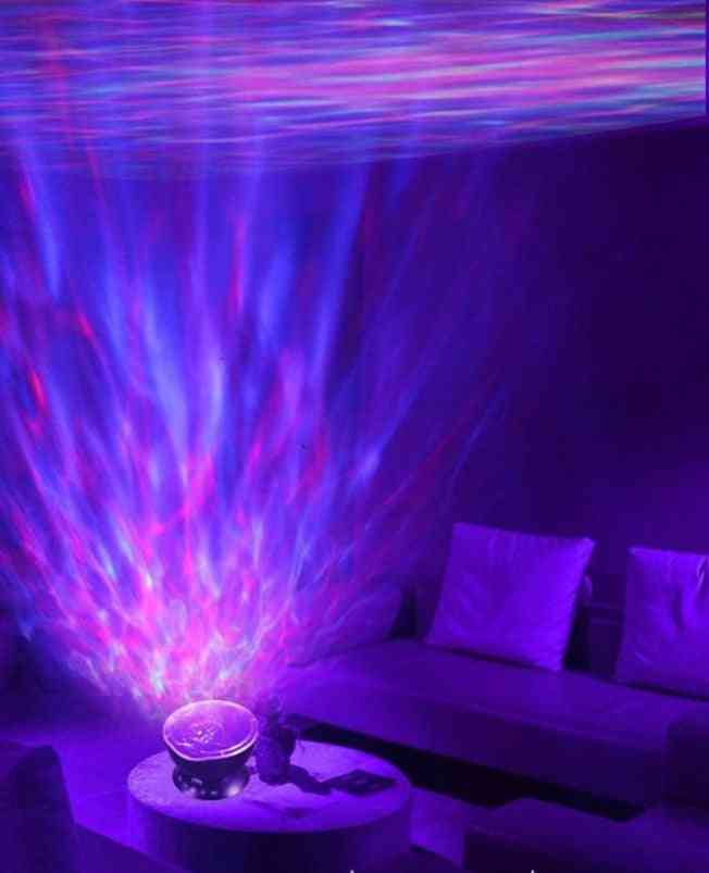 Ocean Wave Led Night Light Projector , Built In Music Player With Remote Control
