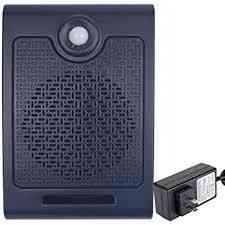 Draadloze pir bewegingssensor detector-geactiveerde halloween sound speaker, kleine scream box alarmsysteem - zwart