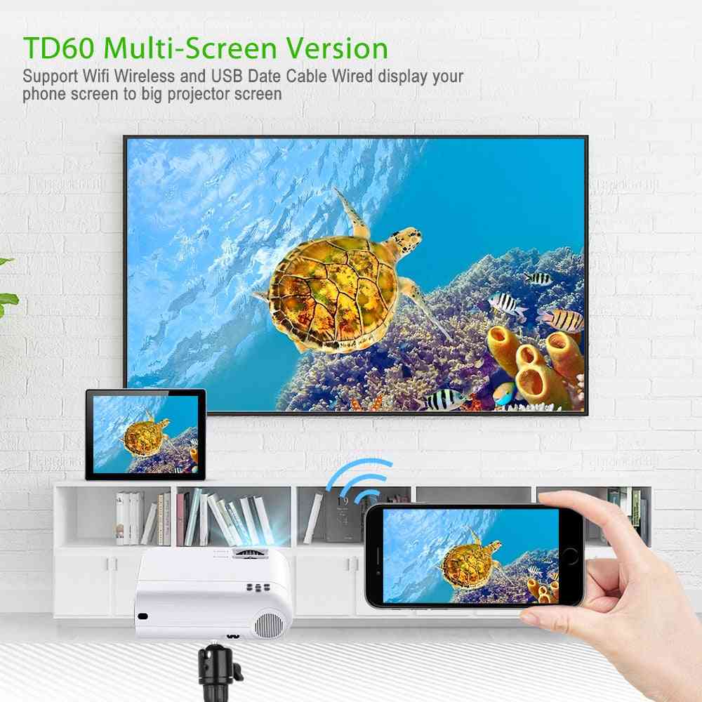 Mini Projector Portable Wifi Android  Smart Phone 3d Beamer