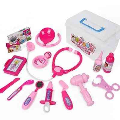Børn foregiver lege læge sygeplejerske legetøjssæt - bærbar kuffert medicinsk kit