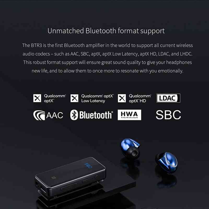 Portable Bluetooth Usb Dac Amplifier, Type C 3.5mm For Iphone / Android Phones / Pc