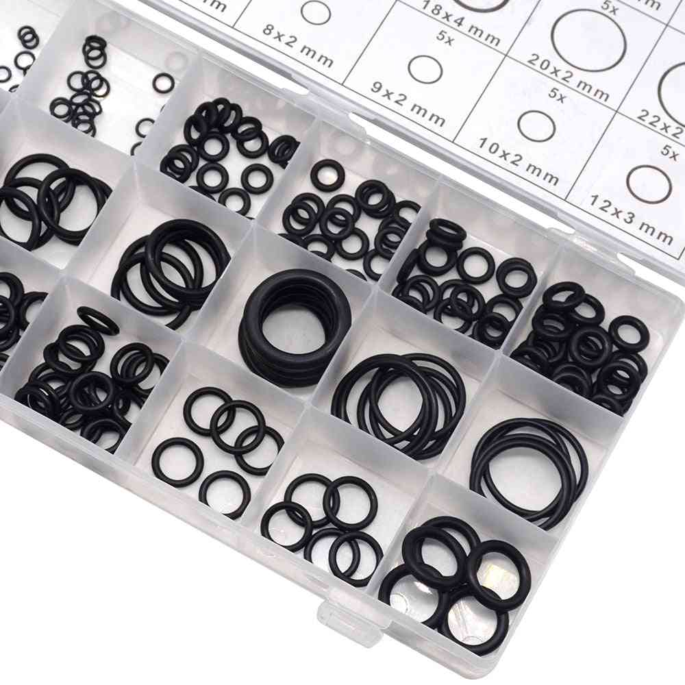 Black Rubber O Ring Assortment, Washer Gasket Sealing Kit