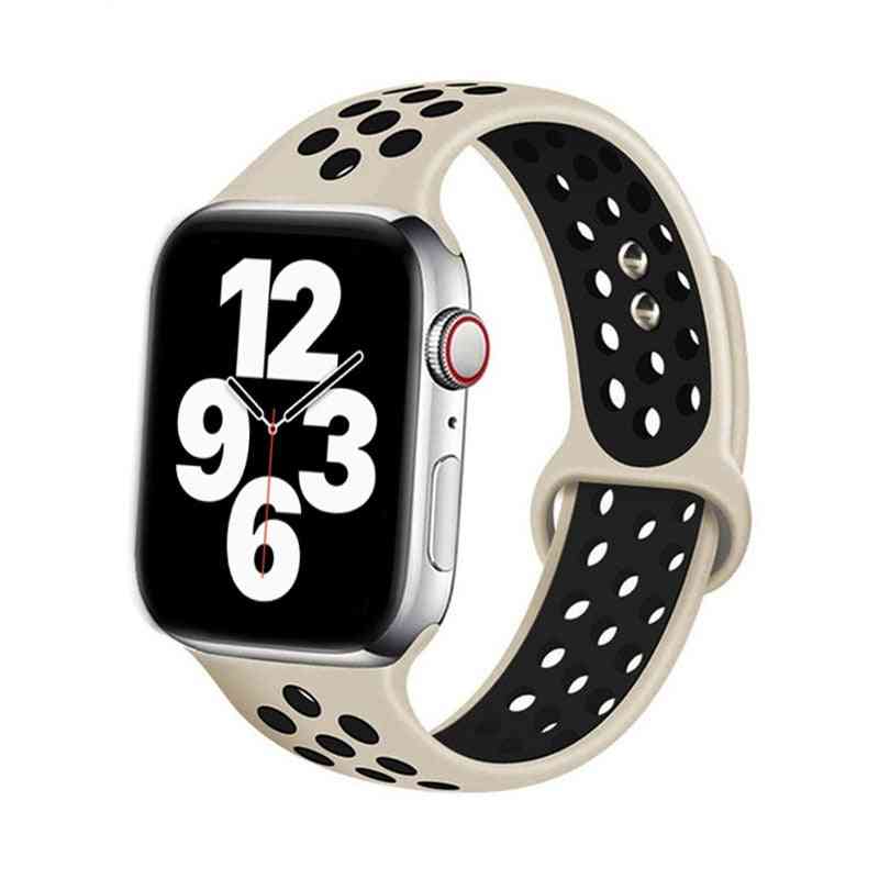 Silicone Strap For Apple Watch Band Accessories, Wrist Belt Bracelet Set-1