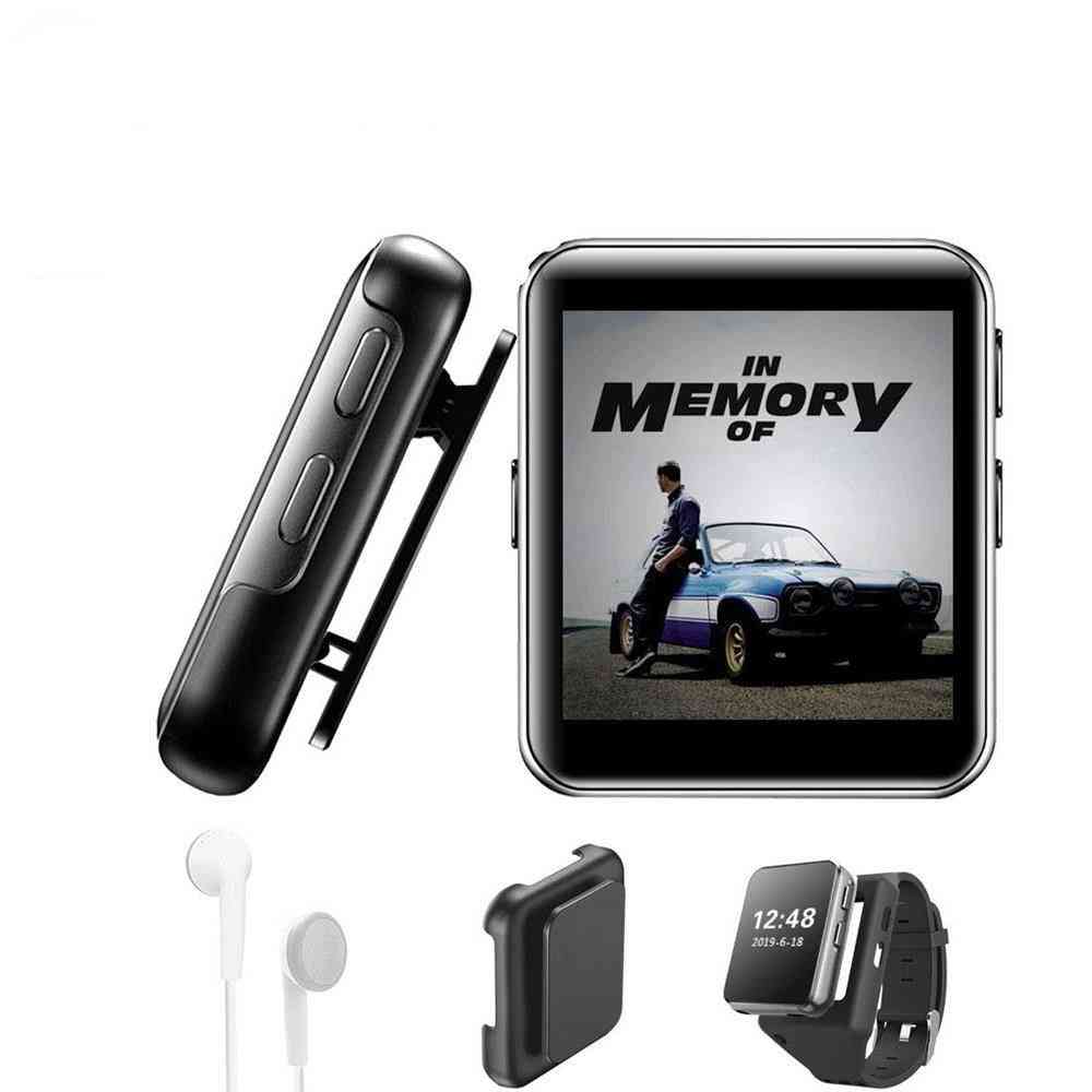 Bluetooth Mini Clip Mp3 Player, Portable 1.5 In Touch Screen