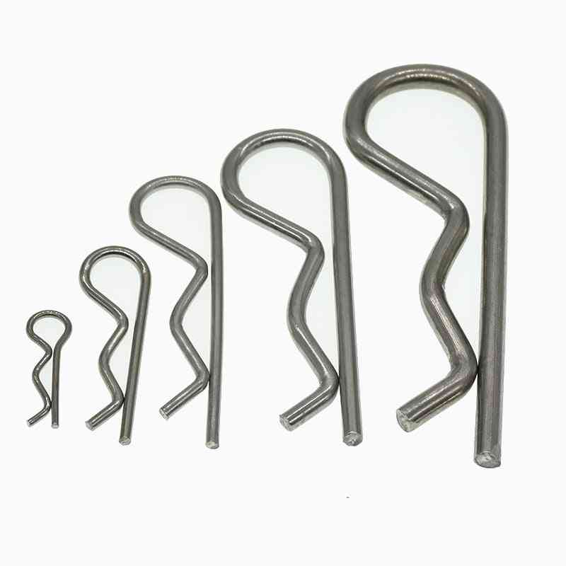 Stainless Steel R Shaped Spring Cotter Clip Pin - Fastener Hardware For Repairing Cars