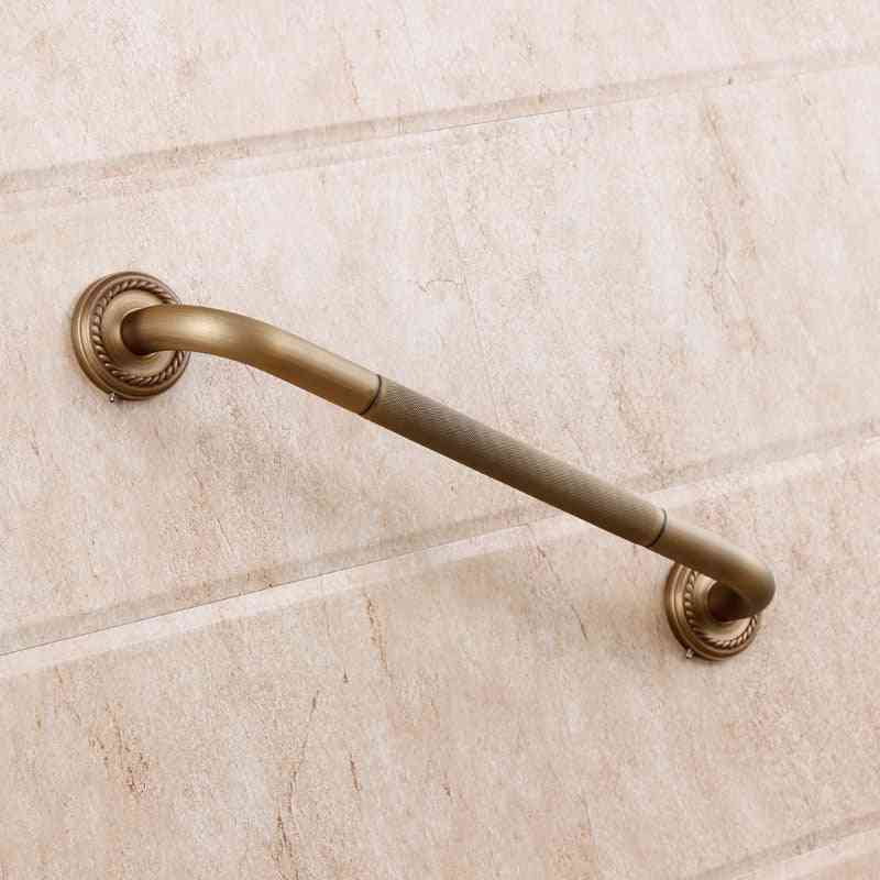 Antique Brass Single Bathtub Handrails-wall Mounted Garb Bar