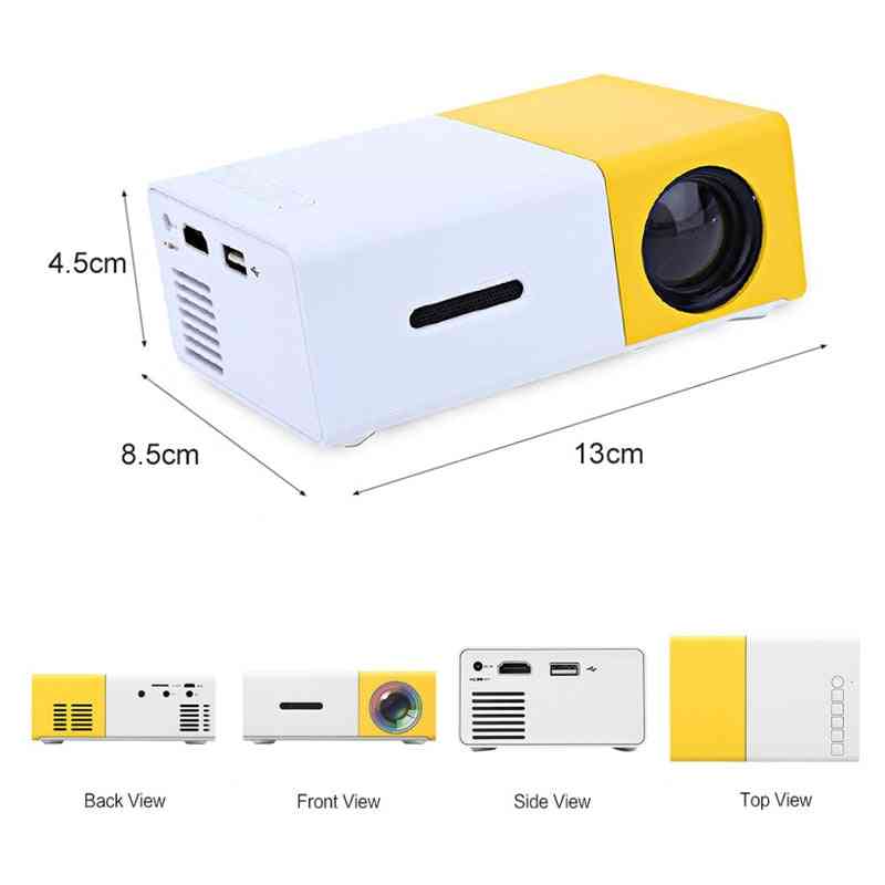 Mini Led/lcd, Hdmi Usb Projector With Remote
