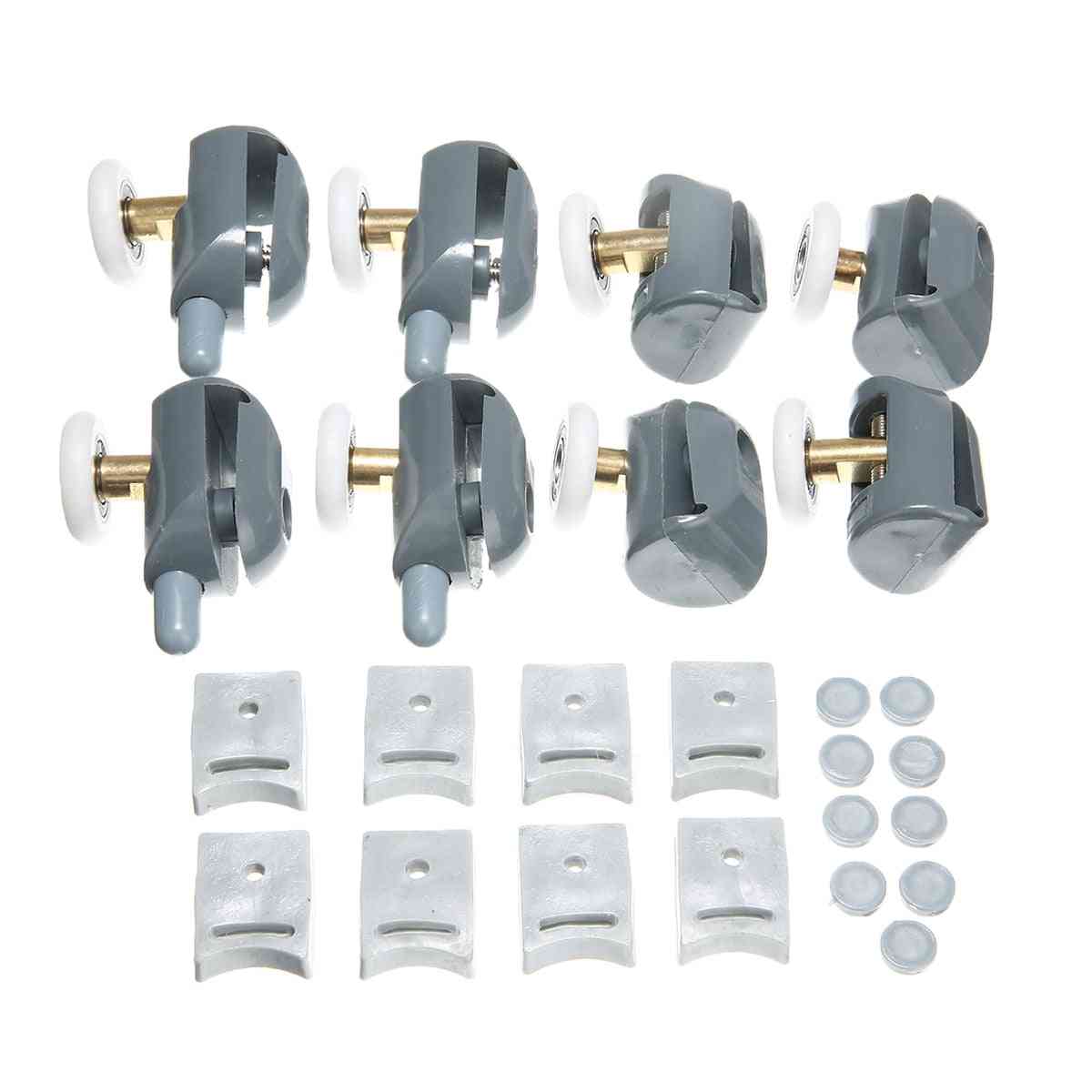 8 unidades / conjunto de rodas de rolos de banheiro corredor de rodas de rolos de banho - acessórios para banheiro, com conjunto de blocos de 23 mm