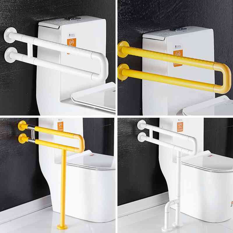 Mains courantes de toilette support en acier inoxydable, mains courantes de sécurité barres d'appui pour personnes âgées barre d'appui - a-jaune (5503)