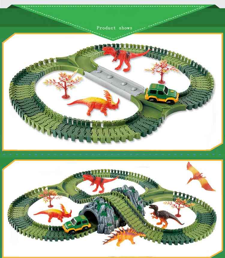 Simulacija tema pjesme o dinosauru džungle, skupovi figura životinjskih parkova