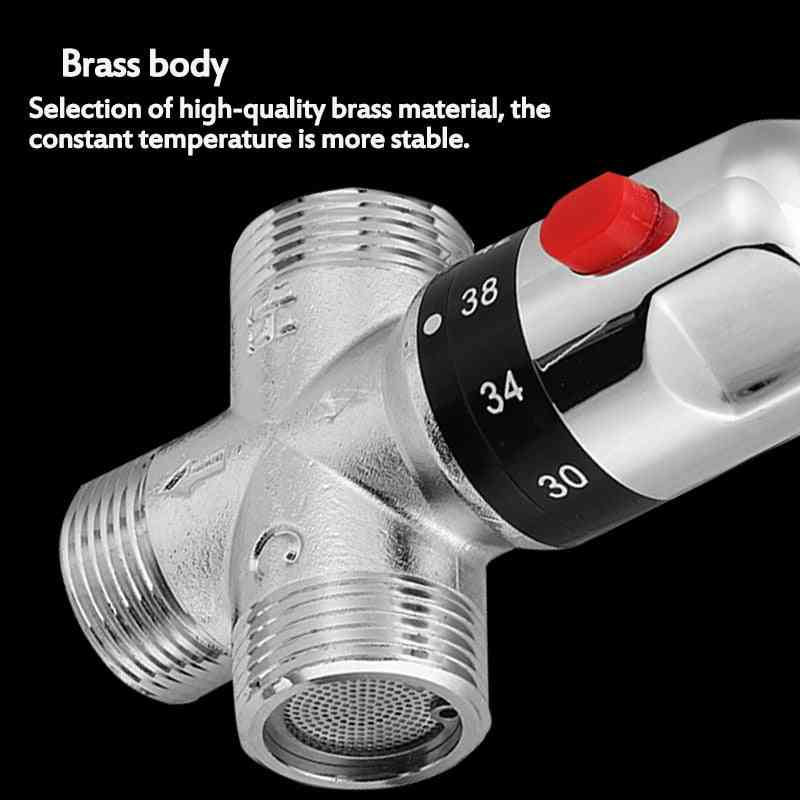 Messing buis thermostaat kraan, thermostatische mengkraan -badkamer watertemperatuurregeling - 4 punten