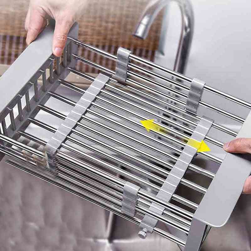 Washbasin Dish Basket Retractable Filter -sink Protector