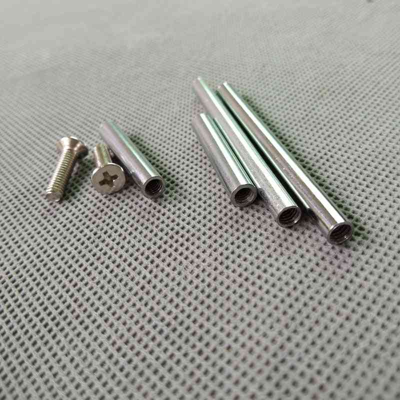 Female Threaded, Electroplated Metal Hollow-tube With Screw For Lighting Accessories