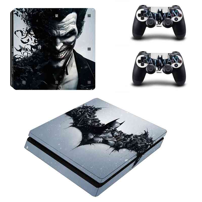 Joker Style Vinyl Sticker For Console And 2 Controllers Of Sony Playstation 4 Slim