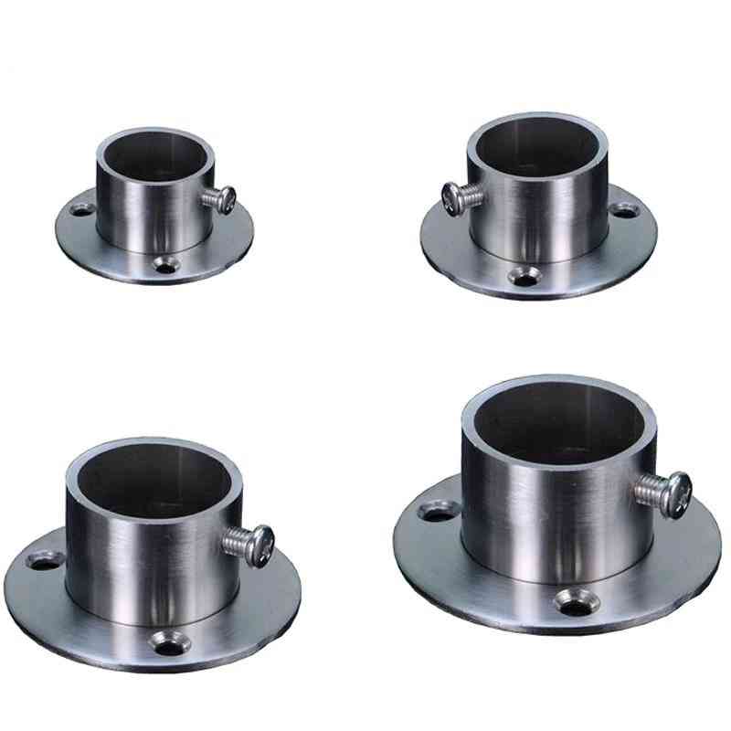 Stainless Steel Pipe Support, Wardrobe Clothes Rail Flange