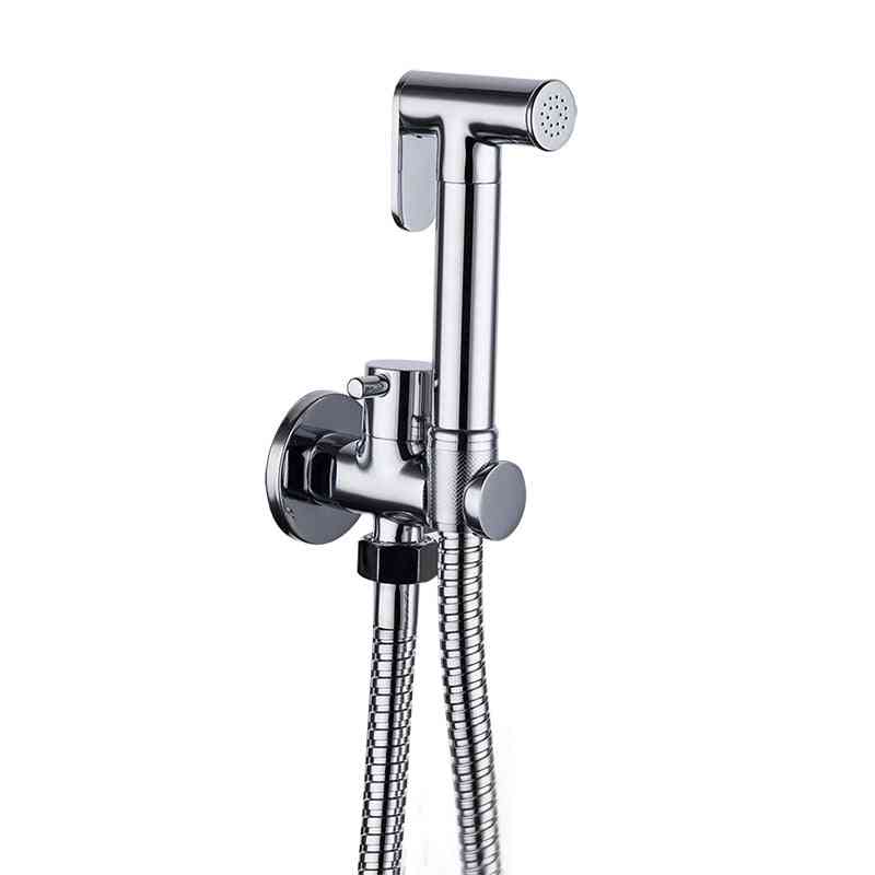Bidet rubinetto doccetta- set doccia cromato WC bidet, miscelatori rubinetteria bagno da parete in ottone - f7501 acqua fredda