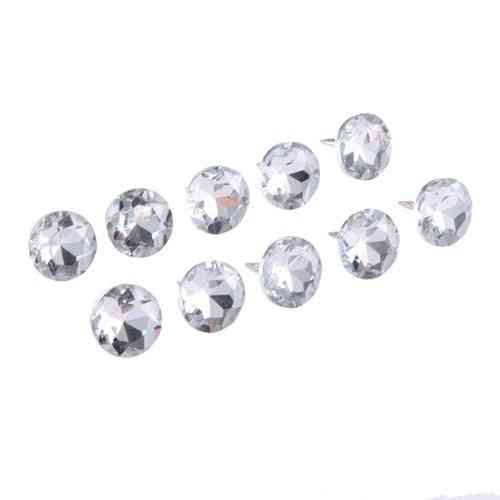 14/16/18/22mm Diamond Crystal Nails, Buttons Tacks Studs Pins For Sofa Wall Decoration Accessory